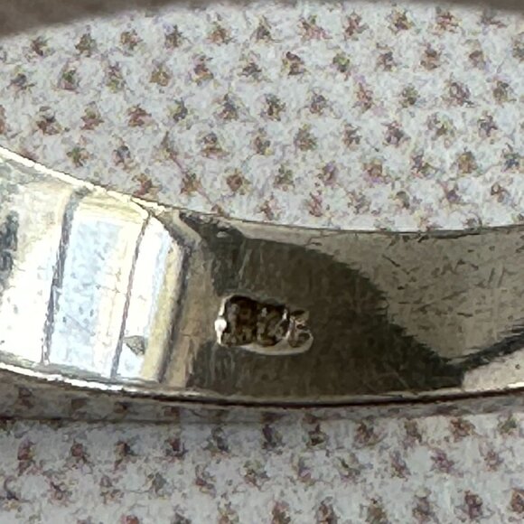 Sterling Silver Rainbow Inlay Band Ring Size 8 - Picture 5 of 7